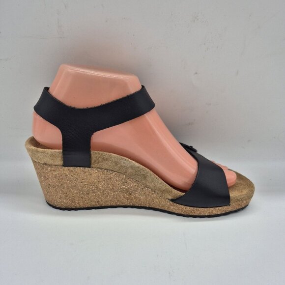 Papillio Birkentsock Women's Size 6 US 37 EU Soley Ring Black Sandals Wedge (94) - Picture 6 of 14